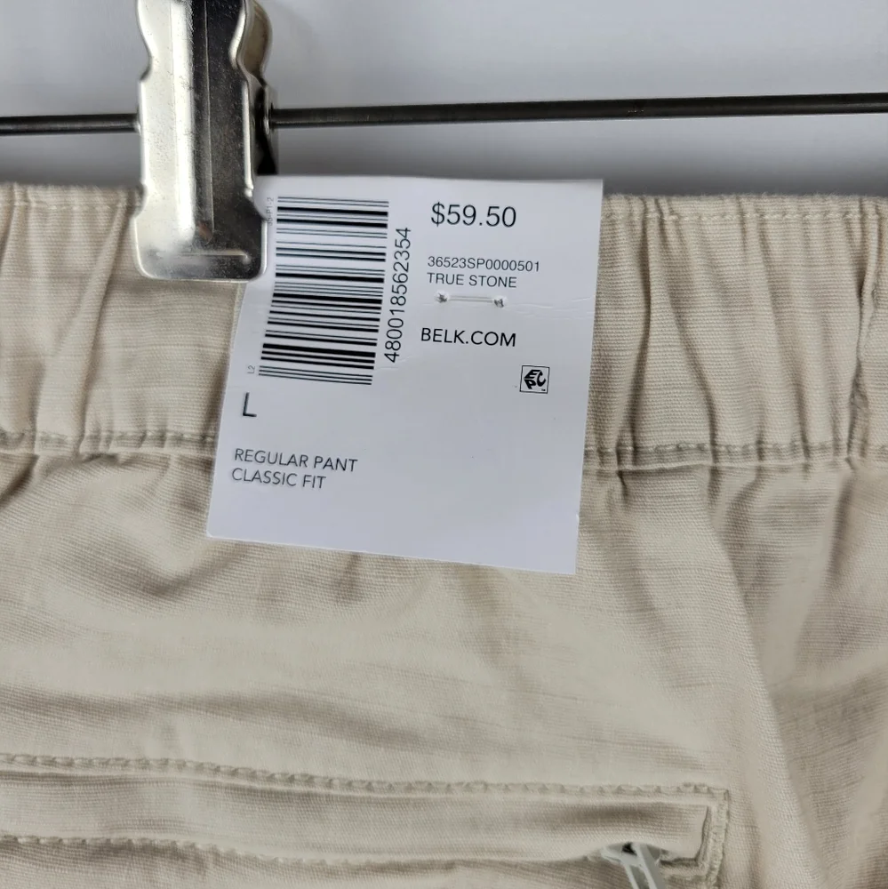 Ocean Coast Draw String Elastic Waist Cuffed Athleisure Nautical Large Pant
